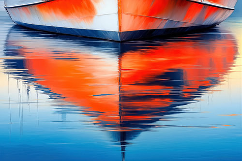 Reflet de l'eau Coque de bateau-01c