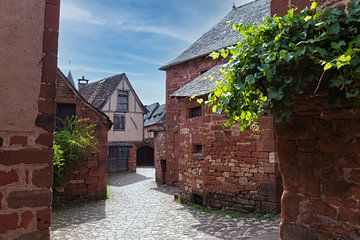 Het rode dorp Collonges la rouge in frankrijk