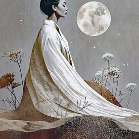 Japandi - In the Moment of the Moon by Gisela- Art for You