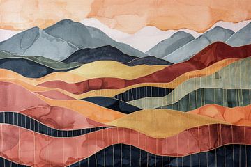 Kleurrijke Heuvels in de Schemering van Whale & Sons
