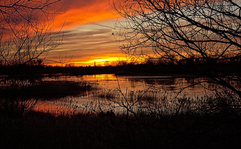 Bourgoyen zonsondergang van Kristof Lauwers