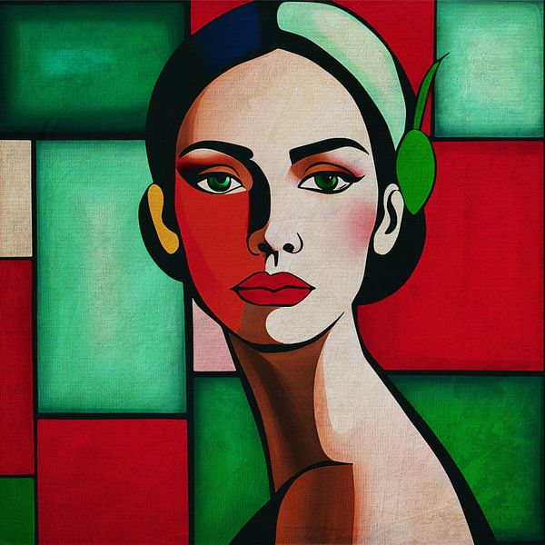 Portrait of a young woman by Jan Keteleer (JanKé): A Journey Beyond the Canvas