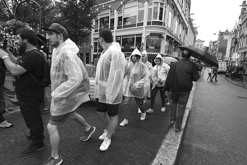 Five plastic tourists.