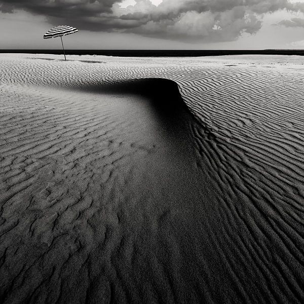 Umbrella on the beach....................... by Wim Schuurmans