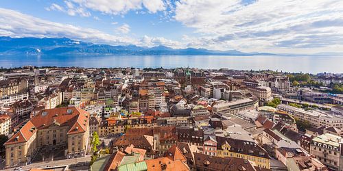 Lausanne aan het meer van Genève in Zwitserland