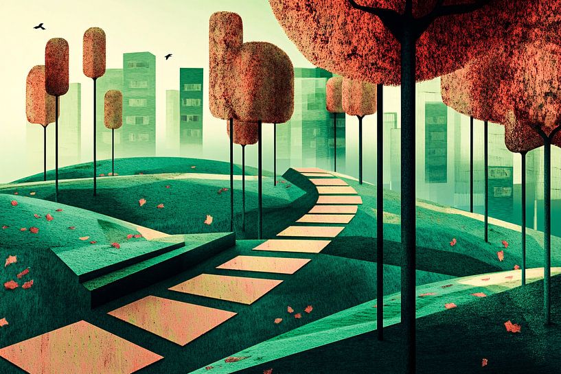 Paysage avec architecture moderne par Art & Soul Creations