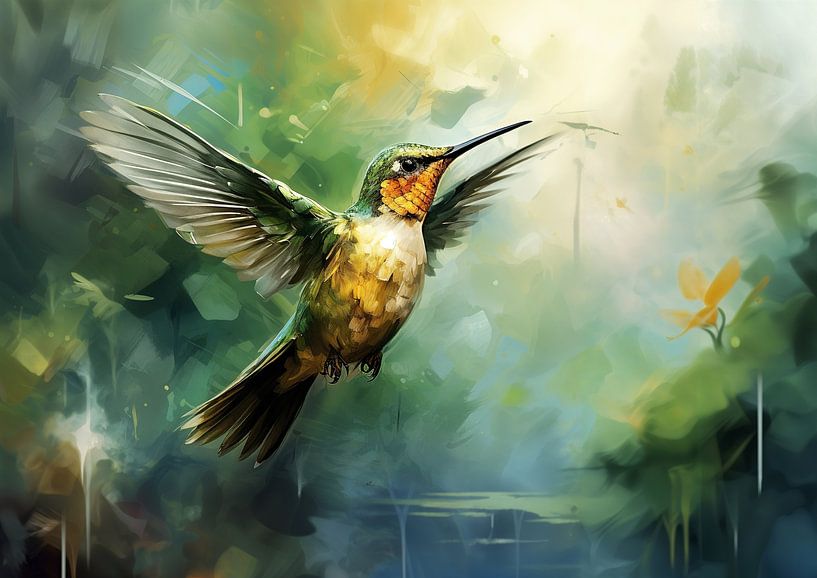 Hummingbird Dance by Eye catching paintings