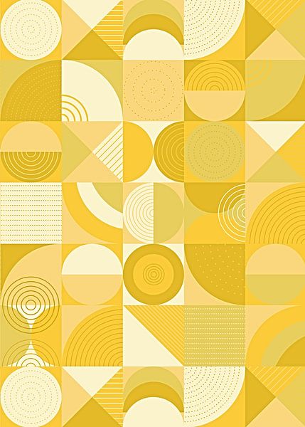Geometric Composition In Yellow by FRESH Fine Art