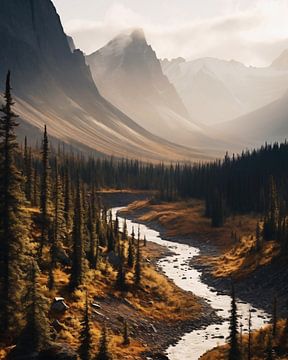 Herfst in de Yukon van fernlichtsicht