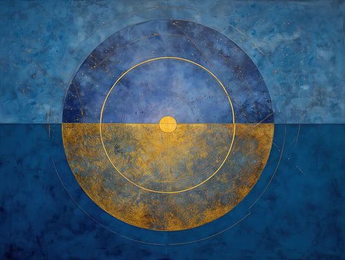 Half Moon Golden Horizon by Eye catching paintings