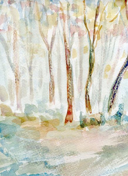 Bäume in Pastell 1 - Bomen in pastel 1 von Claudia Gründler