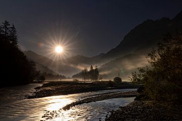 Zonsopgang bij "Großer Ahornboden" van Andreas Müller