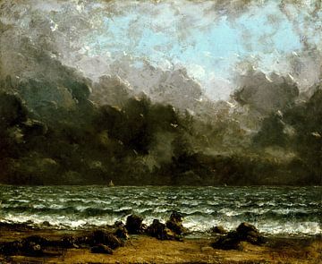 The sea; seascape, Gustave Courbet