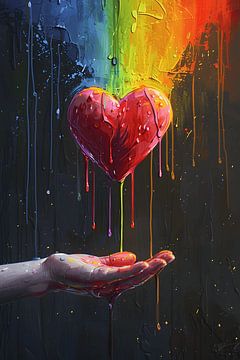 Hand with red heart by MNS Designs