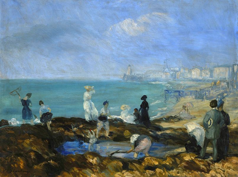Beach at Dieppe, van finemasterpiece