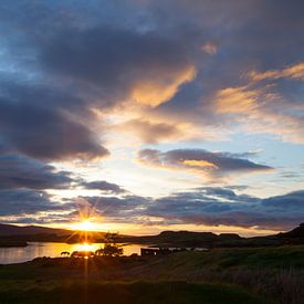 Sonnenuntergang in Skye Schottland von Guus Janssen