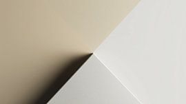 Moderne Linienführung, Beige-Weiß-Kontrast, Panorama von TheXclusive Art