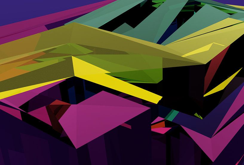 Tha Maze 6-2-3 von Pat Bloom - Moderne 3D, abstracte kubistische en futurisme kunst
