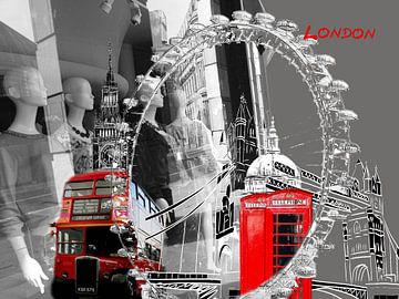 City Collage Londen van Marlies Odehnal