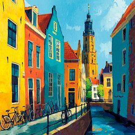 Bunte Stadtstraße von Nomo.Art