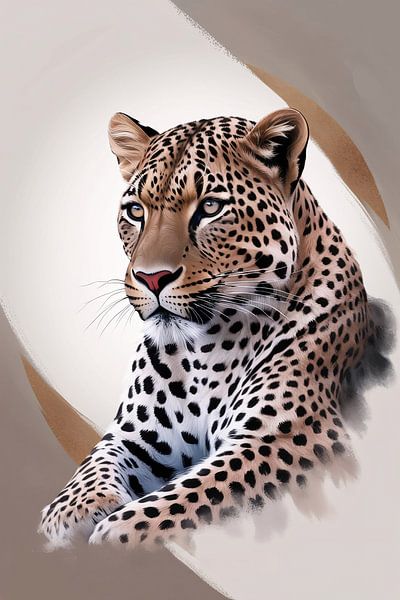 Majestätischer Leopard im Hyperrealismus von Art & Soul Creations