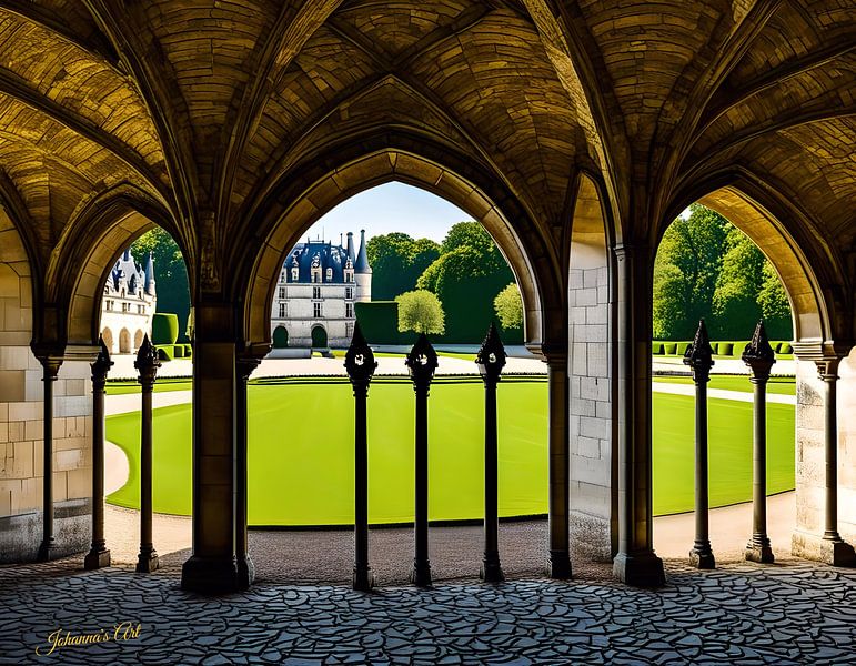 Castle Dreamscape - Château de Chenonceau, France 2 by Johannas Art Creations