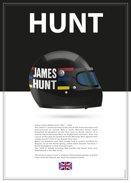 James Hunt Helmet by Theodor Decker
