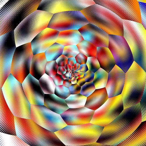 Abstrakte geometrische sechseckige Formen