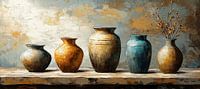 Stilleven met 5 Vasen van Kunst Kriebels thumbnail