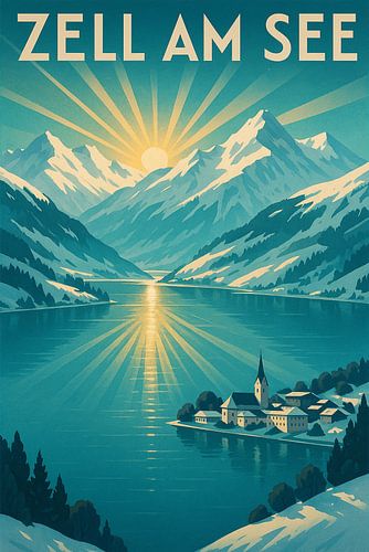 Zell am See Vintage Reisposter