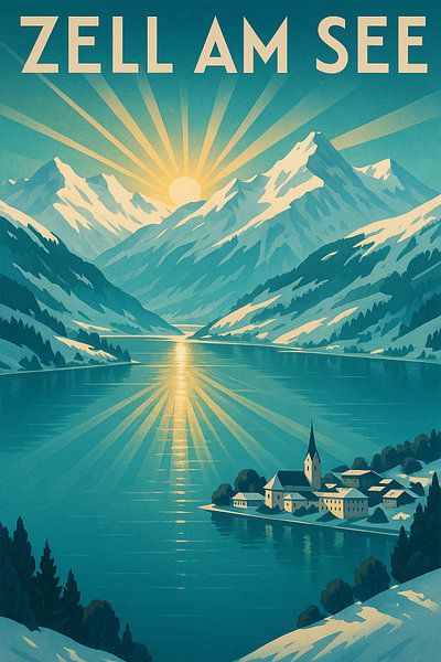 Zell am See Vintage Reiseplakat von Travel Shop