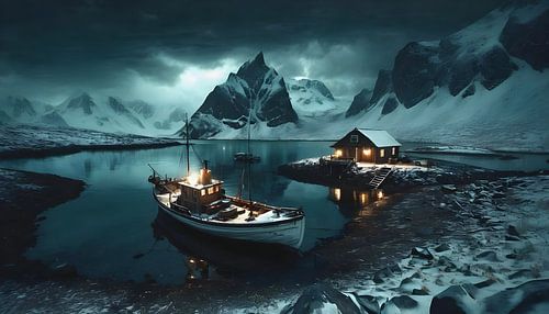 Fishing boat in a Norwegian fjord