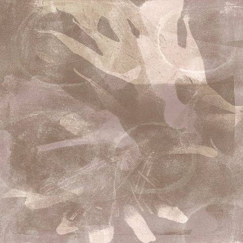 Minimalistisch abstract in warme neutrale kleuren van Abstract Minimalist Art