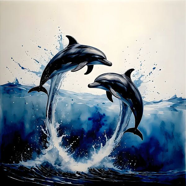 Two dolphins by S.AND.S