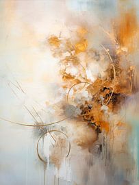 Abstract minimalist painting in autumn colours – warm earth tones and organic tranquility by Joriali Fine Art