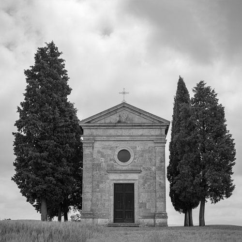 Italy in square black and white, Chapel Madonna di Vitaleta