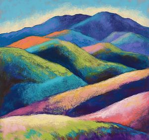 Colour Hills | Abstrakte Hügel in Farben