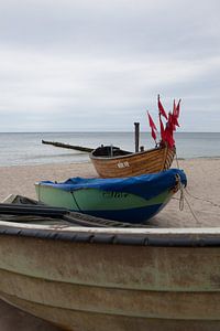 Ostsee - Fischerboote am Strand von Kölpinsee (Usedom)
