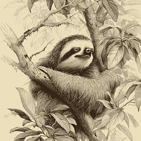A detailed illustration of a sloth by Pixelbull Design