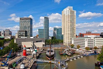 Leuvehaven Rotterdam met Museumschip Buffel