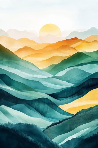 Waves of Green and Gold