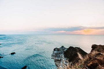 Sunset on the beautiful coast of France by Lindy Schenk-Smit