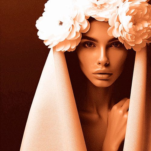 La mariée d'été en rose.