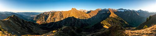 Panorama uitzicht over de Allgäu hoge alpen