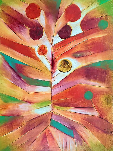 Abstraction de feuilles rayonnantes