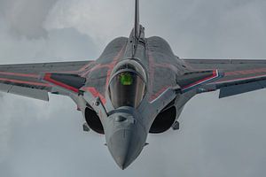 Rafale Solo Display Team, französische Luftwaffe, fotografiert im Luft-Luft-Vergleich.