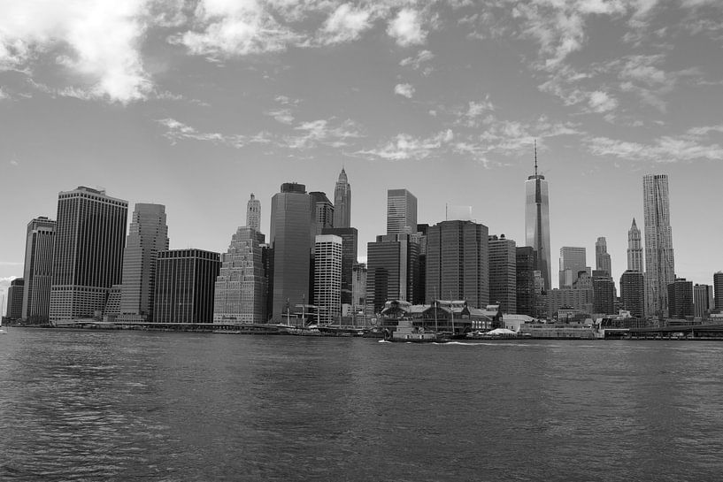Manhattan Skyline B/W by Menno Heijboer