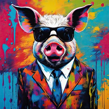 PopArt Schwein 04.96 von Blikvanger Schilderijen