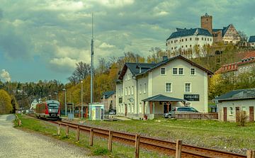 Natur und Landschaft  Scharfenstein Bahnhof und Burg