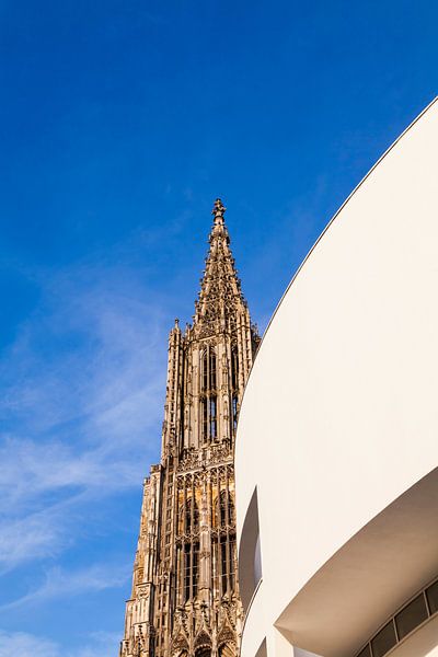Ulmer Münster und Stadthaus in Ulm von Werner Dieterich